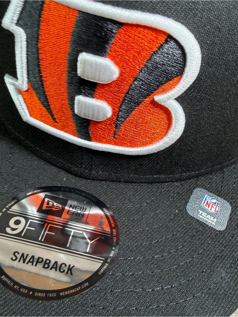 Cincinnati Bengals New Era 9Fifty SnapBack Hat Black Essentials Basic Cap NWT